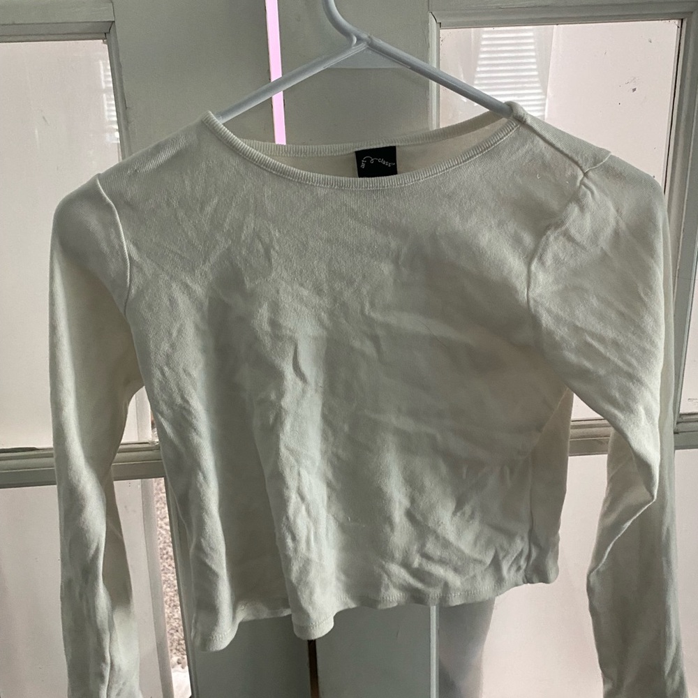 kids white long sleeve (M)